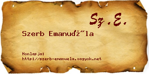 Szerb Emanuéla névjegykártya